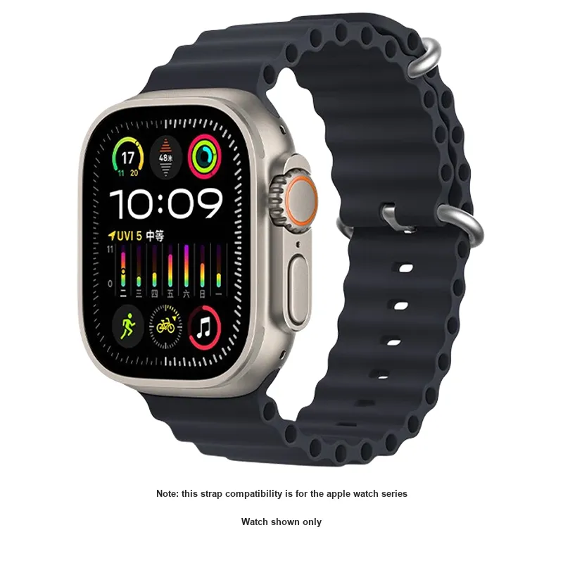 FZRT Watch Bands Liquid Ocean Solid Color Silicone Strap Unisex-11