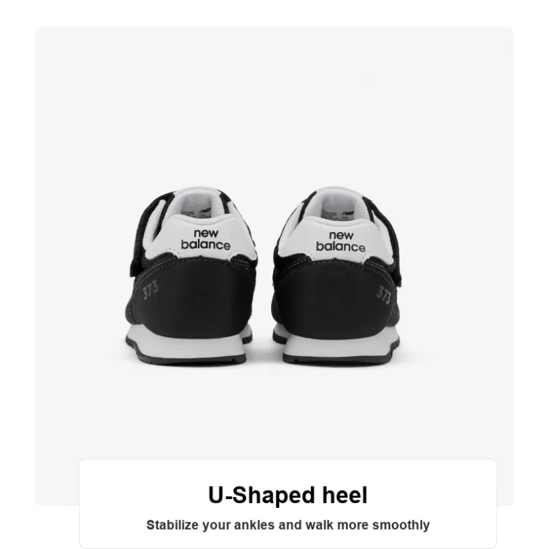 New Balance NB 373 Anti Kick Balance Low Top Kids Lifestyle Shoes Black Kids'-3