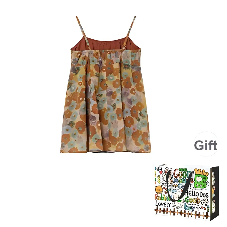 ZVJH Camisoles Women's Oil Painting Orange Shopping Bag-1