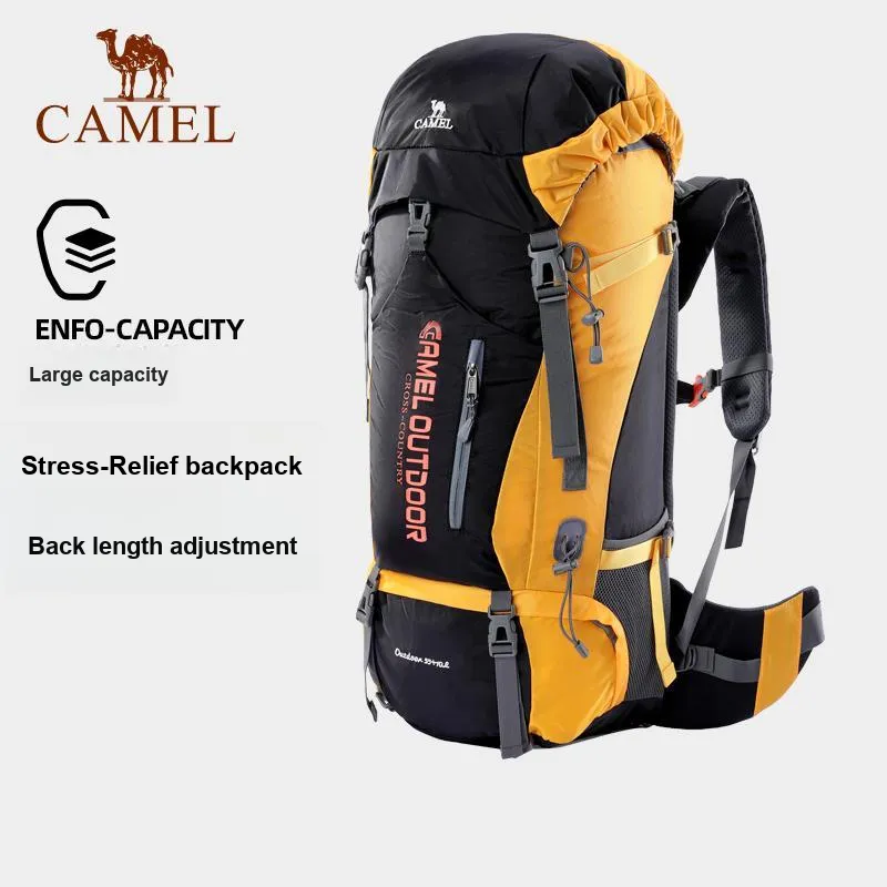 CAMEL Fabric Travel Bag Hiking Bag Backpack Unisex Multicolor-3