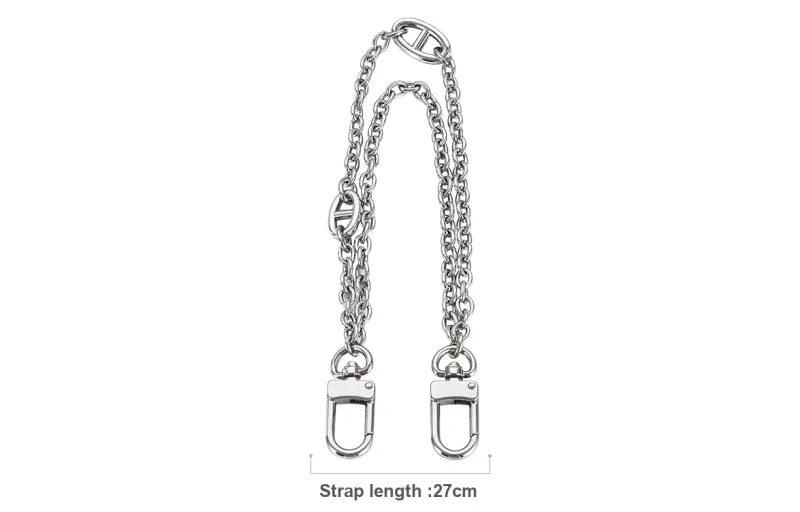 Lan Bao Fan Metal Bag Accessory, Decorative Chain Unisex White-2