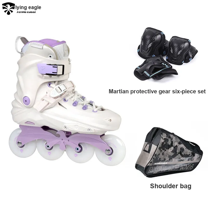 FLYING EAGLE Inline Skates Aluminum Alloy PP PU Unisex White Purple-1