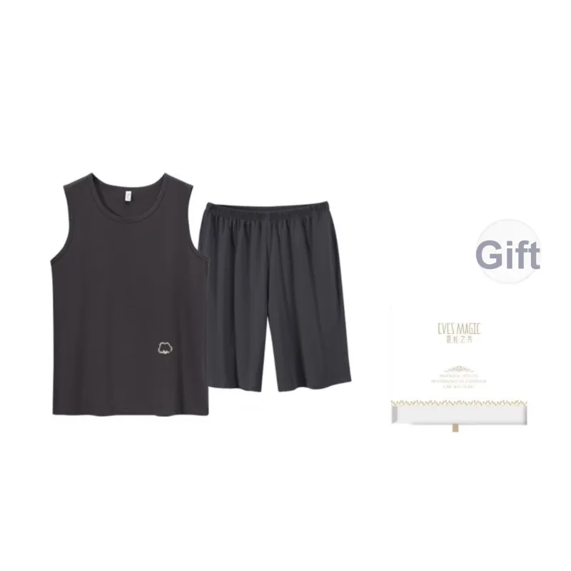 XIA.WA.ZHI.XIU Pajama Set Men's Two Piece Set-12