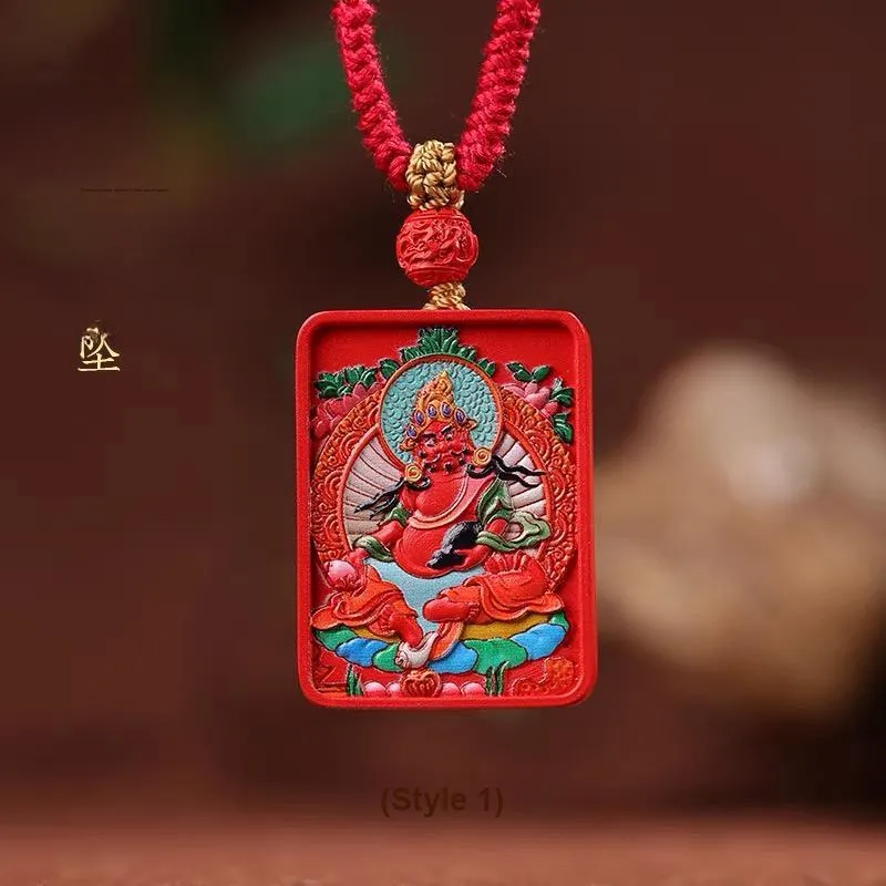 Sima Is Ethereal Reconstructed Cinnabar Pendants Unisex-1