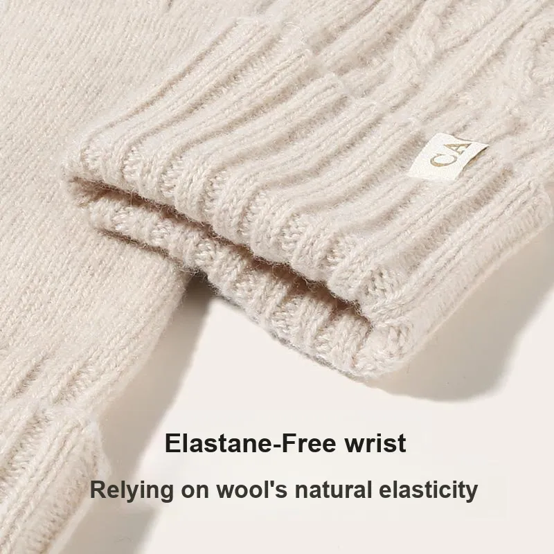 CACUSS Junior Wool Knit Gloves Unisex-3
