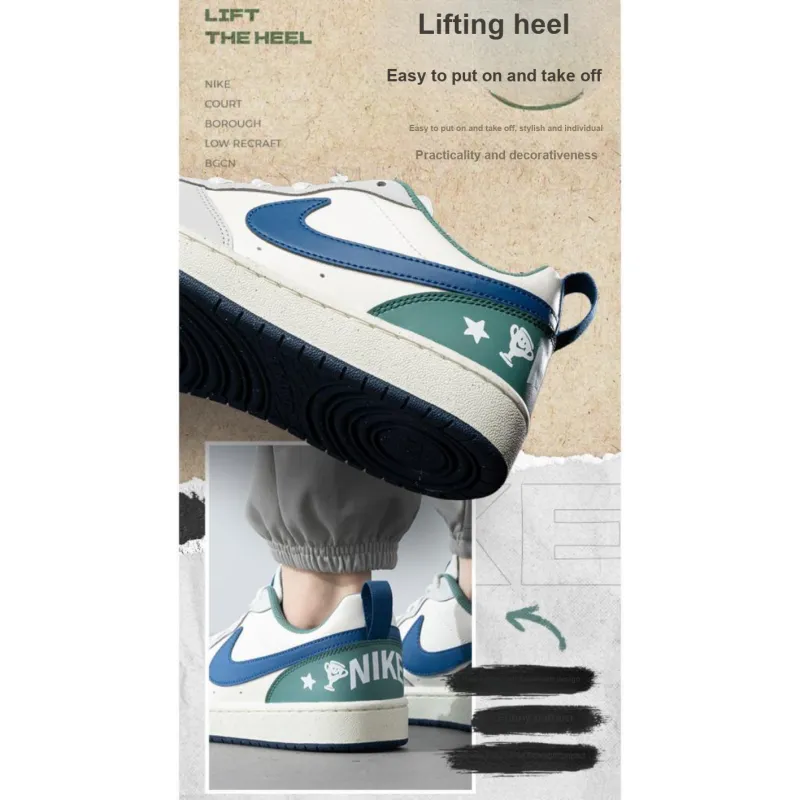 Nike Court Borough Low Recraft 'Sail Court Blue Bicoastal' GS-3