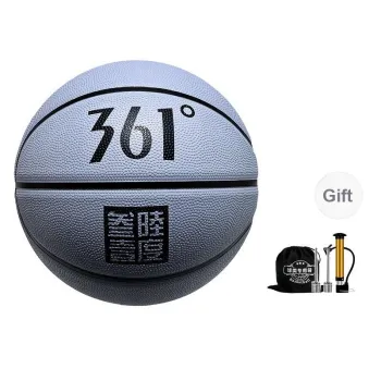 361° Rubber Basketball Silver Illusion Gray Size 7 Training Unisex