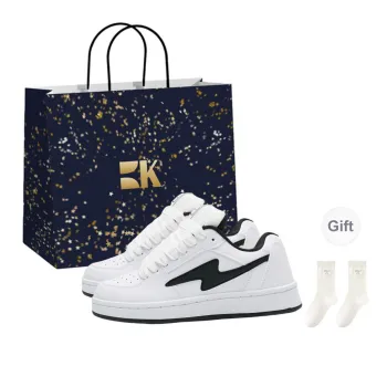 Boldi Kuki Slip Resistant, Abrasion Resistant, Lightweight Low Top Skateboard Shoes Women's White Black