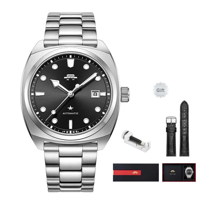 Beijing Voyage Collection Automatic Mechanical Movement Stainless Steel Watchband Watch Men's Watches Silver Dial-8