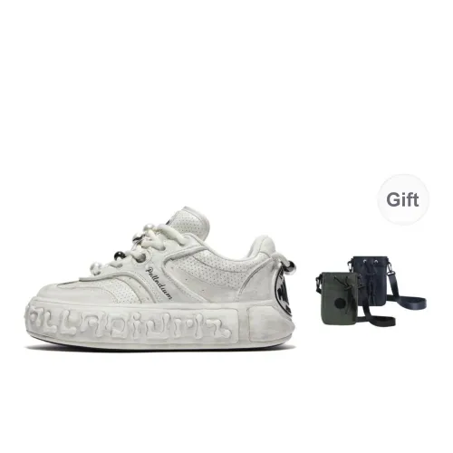 Palladium Wear-Resistant Slip-Resistant Low-Top Skateboard Shoes Women's White
