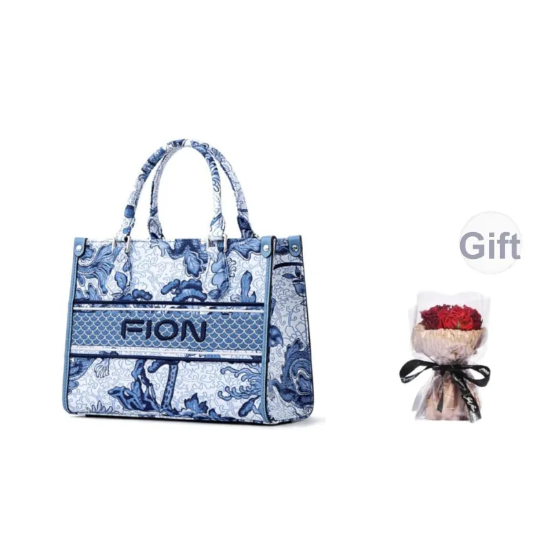 FION Clever Brocade Series Fabric Crossbody Bag, Handbag Medium Size Women's Multicolor-9