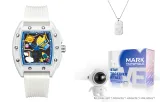 White Case Blue Dial White Rubber Strap-Trendy Toy Astronaut Fan Box Limited Edition