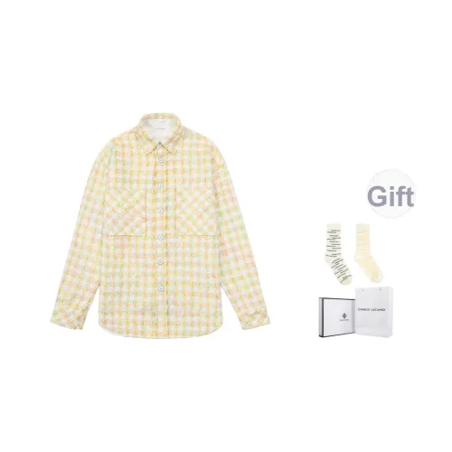 Charlie Luciano Рубашка Унисекс Желто-Белая