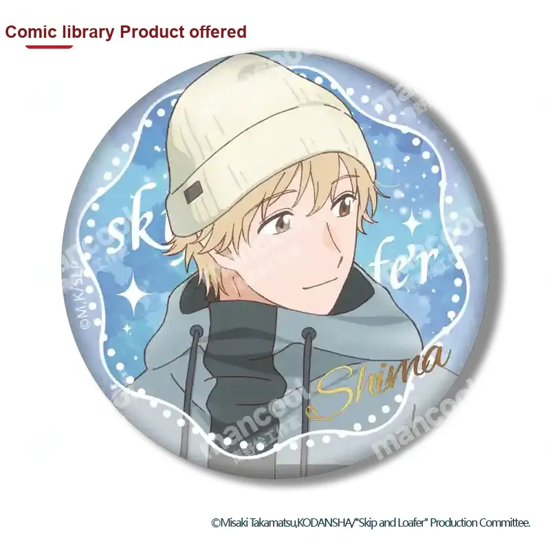 MANCOOL Merch Skip And Loafer Animation Standee Rock Kura Mitsumi Shigeru Kei Badges-1