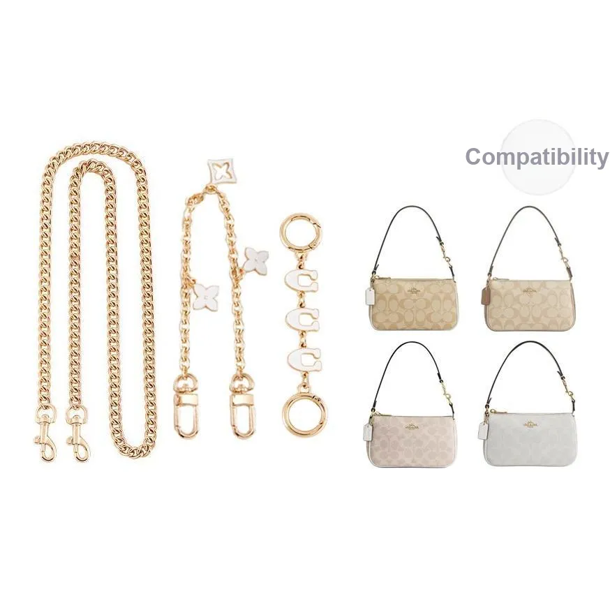 Luxury Care Artisan Workshop Metal Alloy Bag Accessory Combo Set Women's Gold Tone