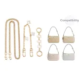 [Style 1]White 3c Extender Chain+Four-Leaf Clover Decorative Chain+Long Chain