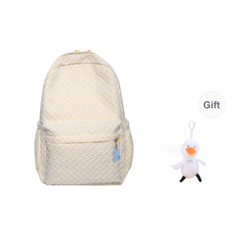 URBAN FOREST Nylon Backpack Unisex Yellow/Light Green/Light Blue/Pink/Silver-0