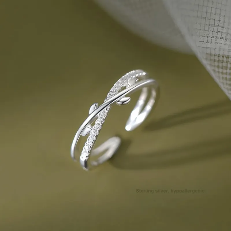 CLARKIA FLOWER S999 Fine Silver Rings Women's-6