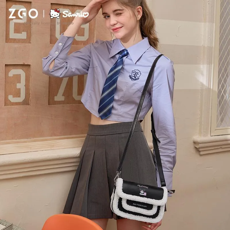 Sanrio X Zgo Kulomi Shoulder Bags Black-4