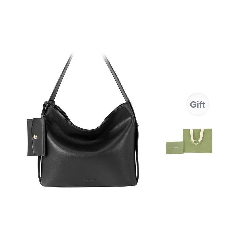 VANESSA HOGAN Cow Leather Crossbody Handbag Shoulder Bag Small Size Large Size Women's Red Brown/Black-16