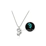 Glow in The Dark Flame Dragon Necklace[Blue Green]