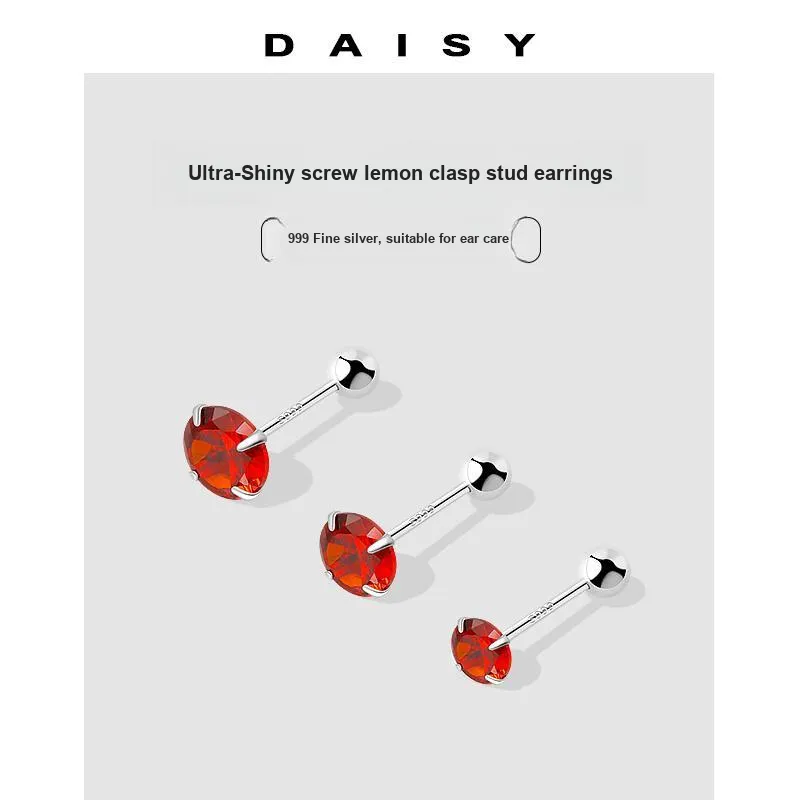 Daisy Dream Full Sterling Silver Stud Earrings Women's-4