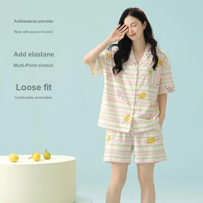 XIAFENYAN Pajama Set Women's Beige-1