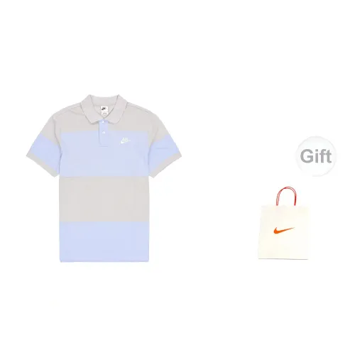 Nike Polo Shirts Men Light Sea Blue+Gift Bag