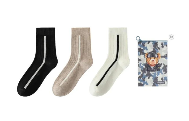Caramella Mid Calf Socks Men's Box 5 Pack-8