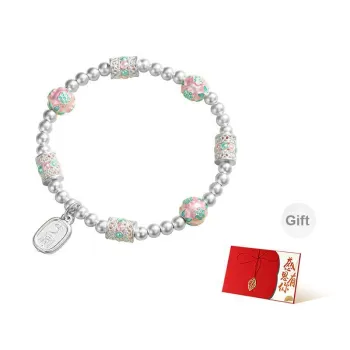 Wylyp 999 Fine Silver Bracelets Women's Silver white Gift Box