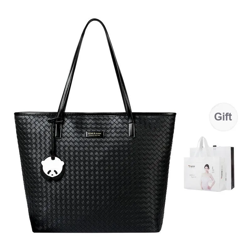 TUCANO Pu Shoulder Bag, Handbag, Tote Women's Classic Black-5