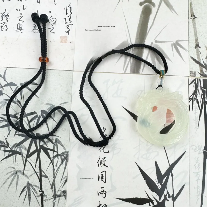 Tang Zhi Serpentine Jade Necklaces Unisex-3