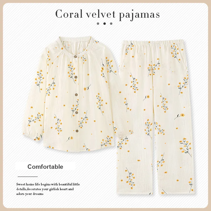 Ta Yan Pajama Set Women's Apricot-1