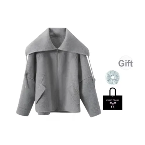 M MAICCO Серый В комплекте с резинкой для волос + эксклюзивной коробкой Женское пальто