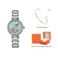 Silver Case Green Dial