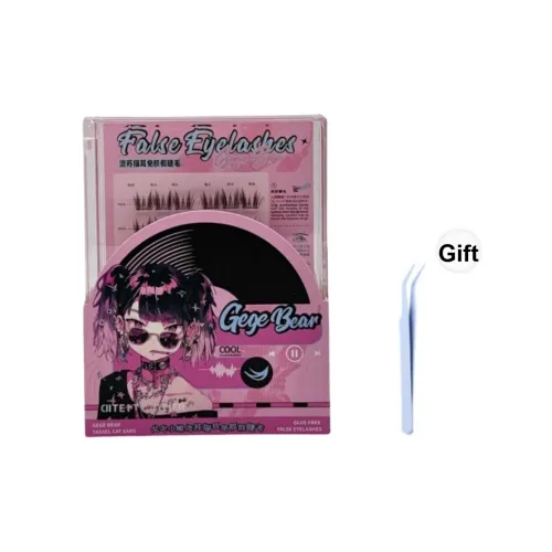 Gege Bear Бахрома Кошка Ухо Накладные ресницы Thickening Стиль