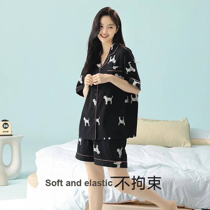 XIAFENYAN Pajama Set Women's Black-6