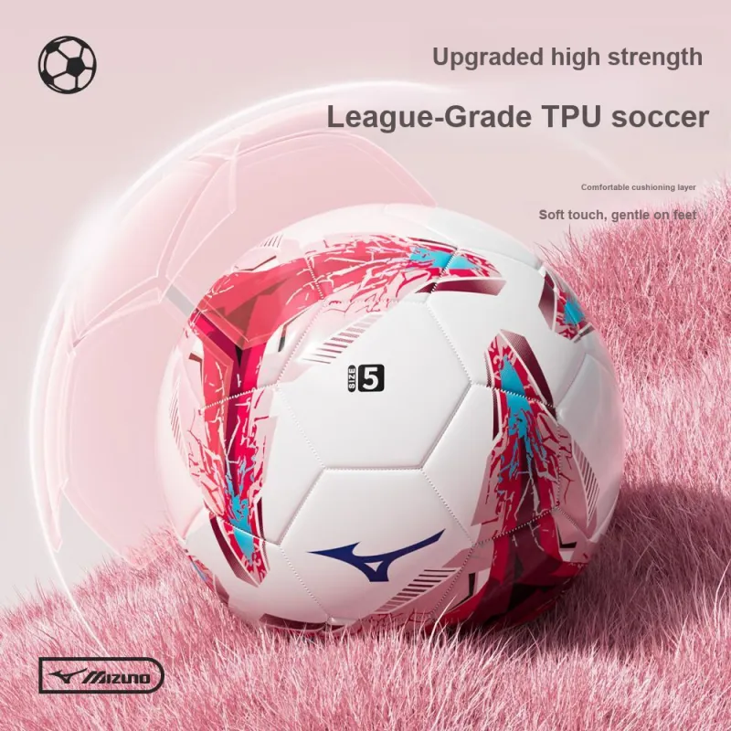 Mizuno Size 5 Ball Soccer TPU Machine Stitched Soccer Ball Unisex-3