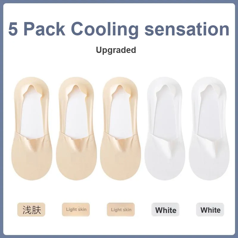 H YXIANG No Show Socks Unisex 5 Pack-21