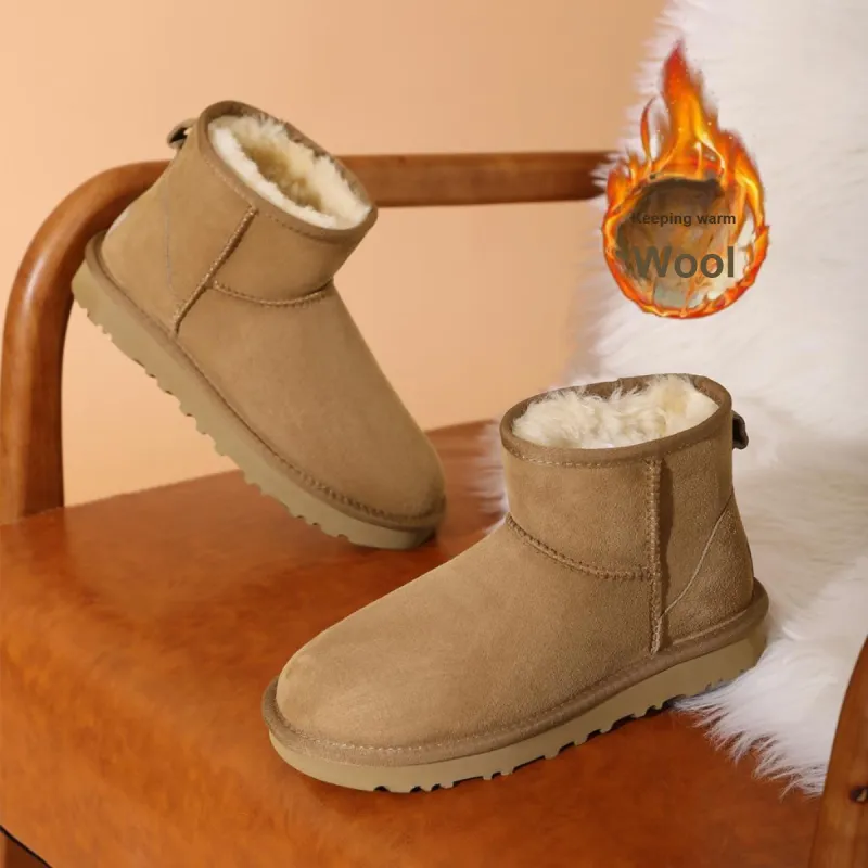 BOSSSUNWEN Snow Boots Women's Chestnut-4