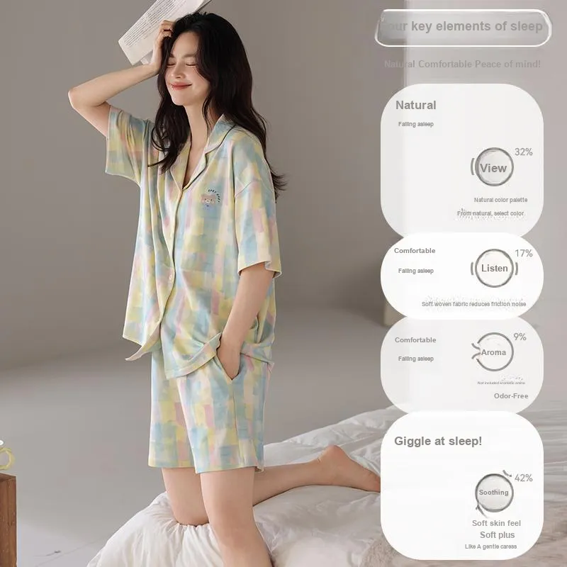 MIIOW Cool One Summer Series Pajama Set Women's Yellow-1