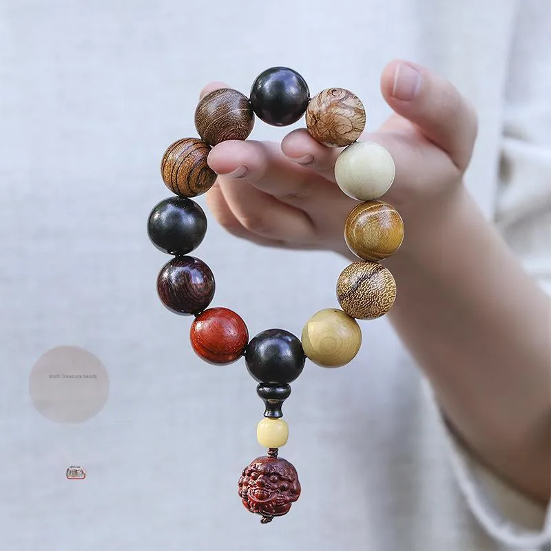 HANCANG Zabelia Biflora Wooden Bracelets Unisex-1