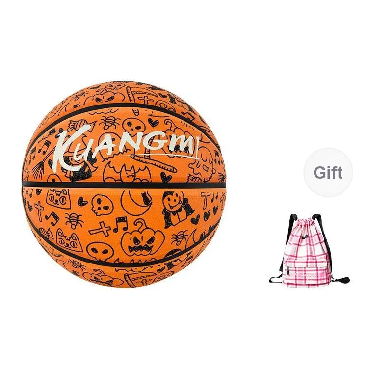 Kuangmi Rubber Basketball Brown Size 7 Street Unisex-11