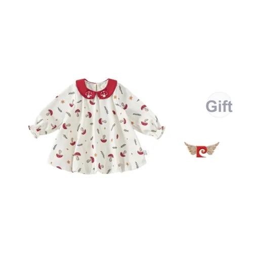 PIERRE CARDIN Бежевый с принтом Платья для девочек