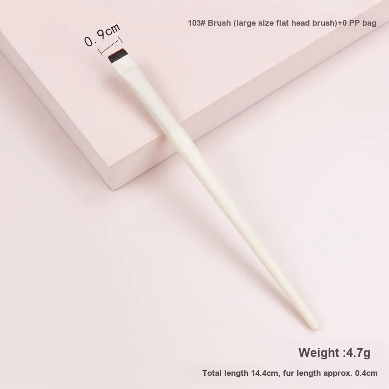 HUANMO Large Size Flat Eyeliner Brush Extra Thin Ultra Fine Flattened Eyebrow Brush, Under Eye Contour Brush-1
