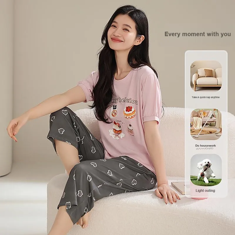 XIAFENYAN Pajama Set Women's Pink-2