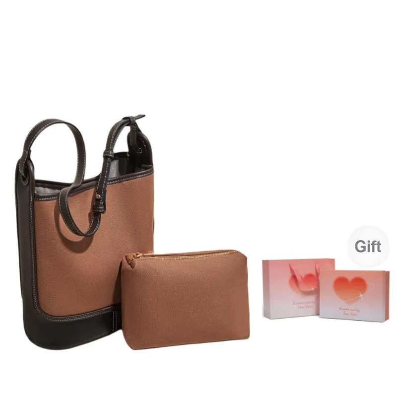 Marino Orlandi Fabric With Synthetic Leather Shoulder Bag Shoulder Bag Women's Coffee Black/Apricot Blue/Brown Black-30