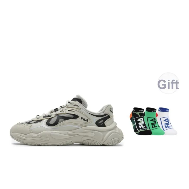 FILA Mars 4 Mars Shoes Slip Resistant, Abrasion Resistant, Breathable Low Top Casual Shoes Men's Brown Black-5