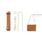 (Four-Leaf Clover Set of 3) Four-Leaf Clover Extender Chain+Decorative Chain+Stress-Relief Shoulder Strap Pad