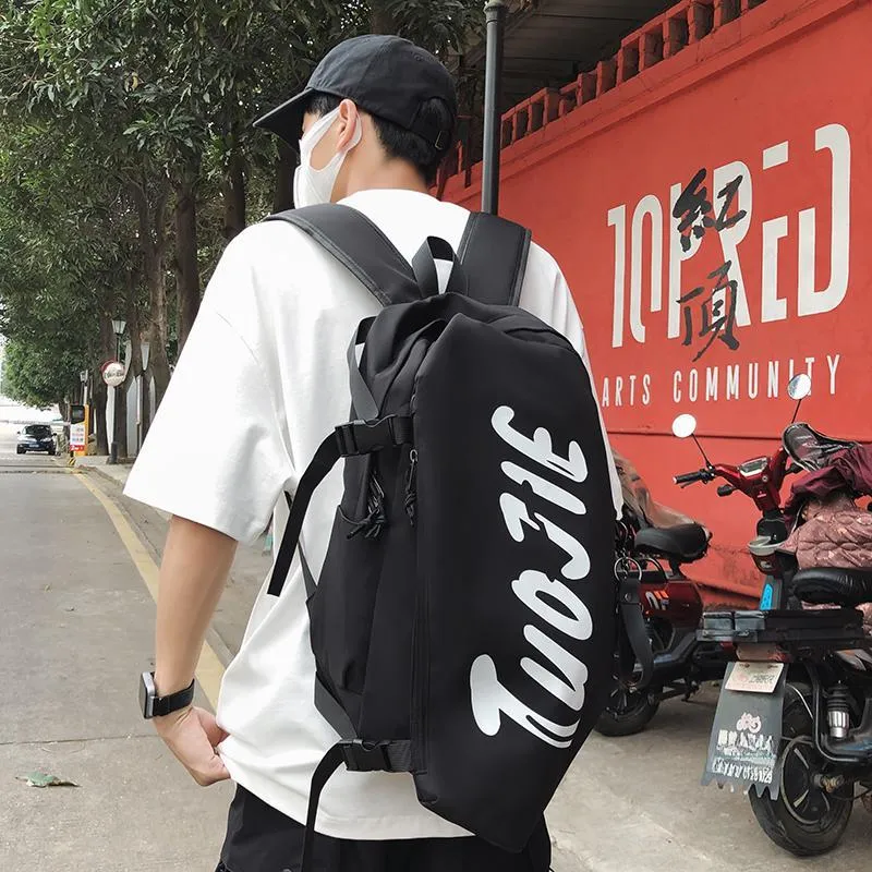 Moonshine Nylon Backpack Unisex Black/White/Khaki-1